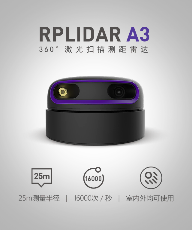 思岚科技RPLIDAR A3激光测距传感器
