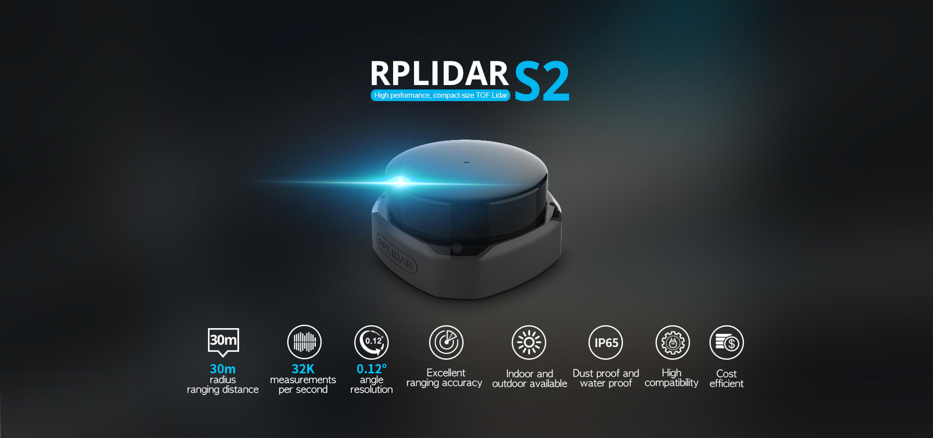 Rplidar S High Performance Dtof Lidar Workable In Both Indoor And